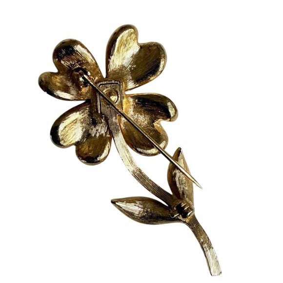 Vintage Dogwood Flower Brooch - Picture 3 of 5